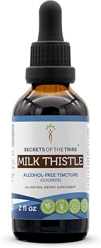 Secrets of the Tribe Extracto líquido de tintura sin alcohol de cardo mariano, semilla seca de cardo mariano (Silybum marianum) (2 fl oz)