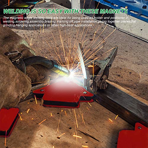 Arrow Welding Magnets Set Arc Tig Mig Welding Magnetic Arrow Holder Multi-Angle Metal Working Tools And Equipment Welding Accessories For Soldering Welding Assembly Installation (6Pcs-25/50/75Lb) #TOP6