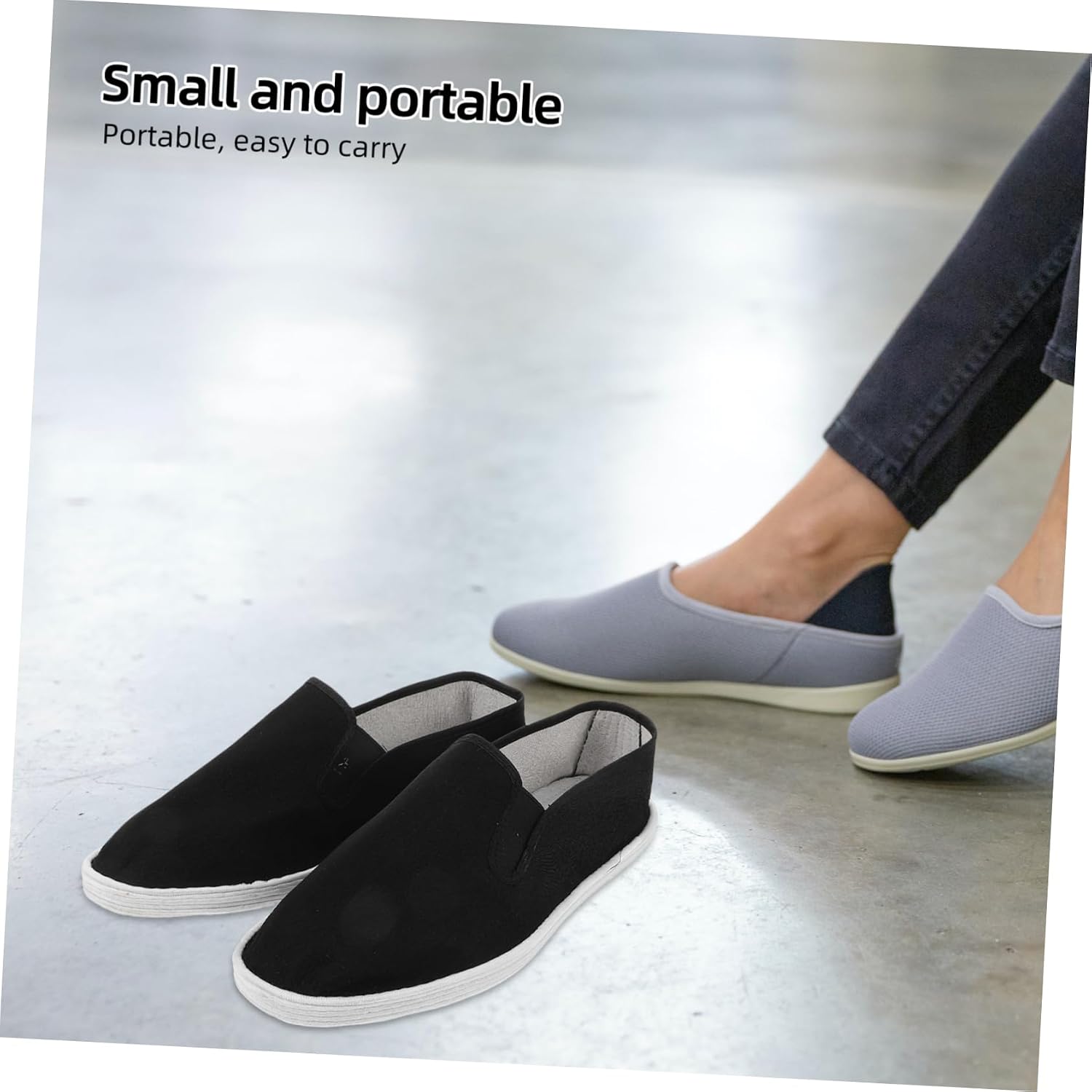 1set Kung Fu Cloth Shoes for Men Breathable Taichi Training Footwear Comfortable Martial Arts for Practice and Everyday Use Black