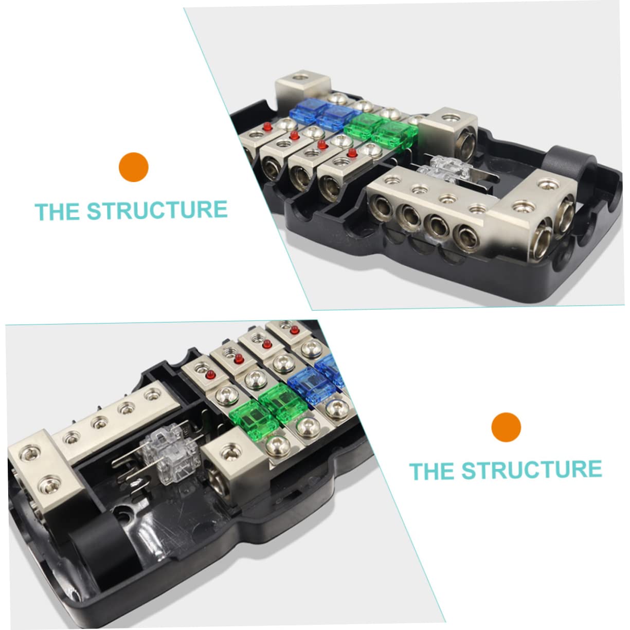 Happyyami Automotive Fuse Block with Led Indicator Multi-Function Fuse Holder Spare Power Distribution for Rvs Boats Atvs and Trailers