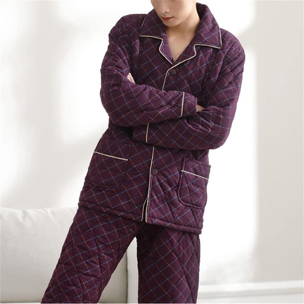 Cotton Autumn And Winter Pajamas Men's Thickened Home Service Suit Men