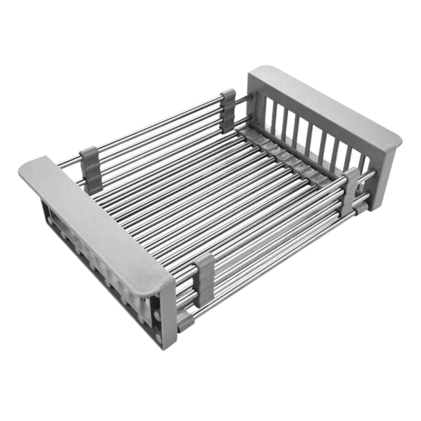 GOOPEEG Dish Drainer,Dish Rack Stainless Steel Sink Drain Basket Multi-Function Fruit And Vegetable Tableware Storage Kitchen Easy Dish Organization