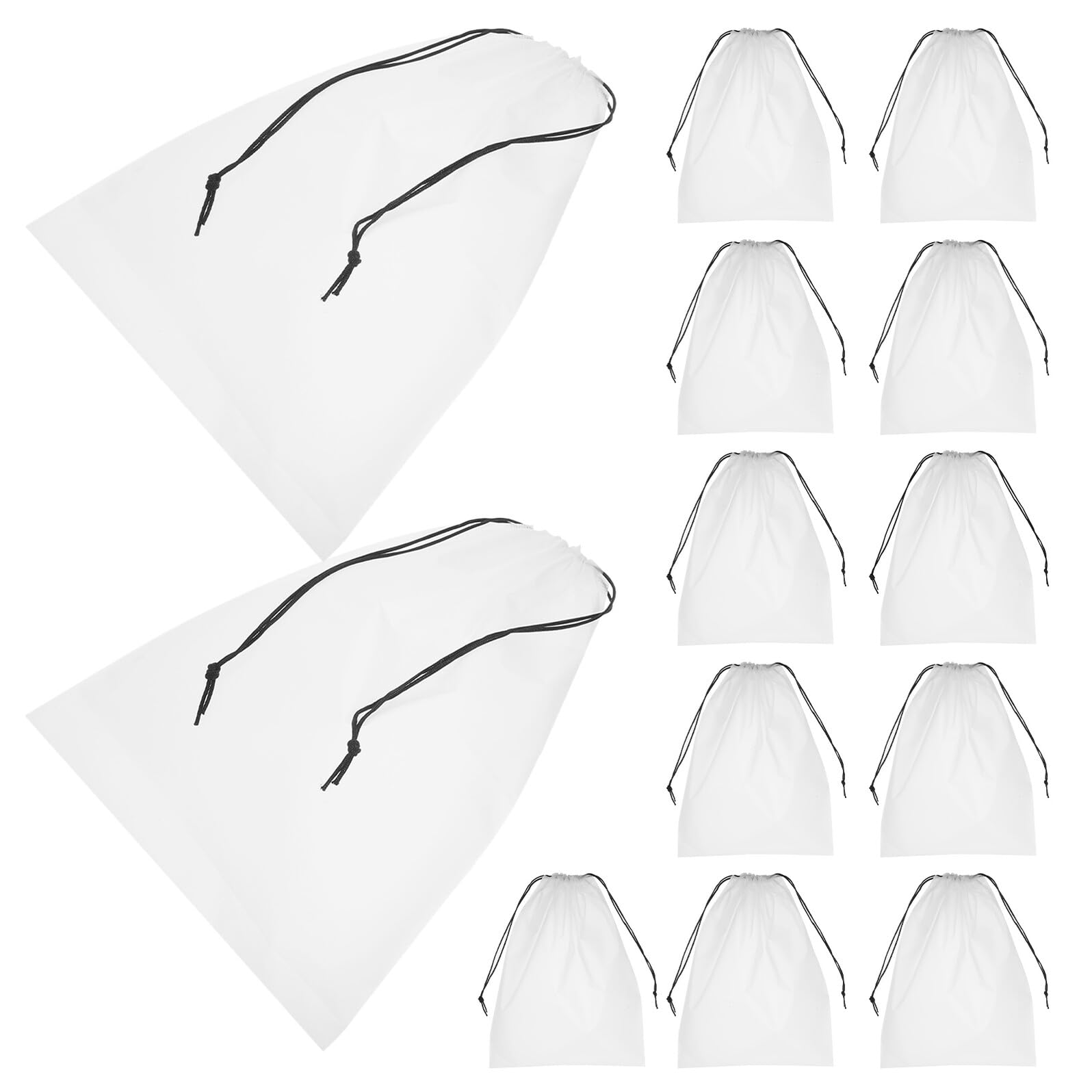 40 Sacchetti per Scarpe da Viaggio Trasparenti Coulisse, Borse Portaoggetti per Scarpe Riutilizzabili in Pe Resistente, Organizer Antipolvere 30x40 Cm per Uomini e Donne,