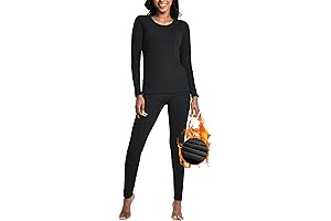Womens Thermal Underwear Set Heavyweight, Extra Warm Fleece Lined Winter Base Layer...