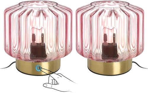 Miniatura 19 de Lámpara de Mesa de Noche, Lámparas de Mesa de Cristal de Mediados de Siglo, Lámpara de Mesa Moderna con Globo, Lámpara de Escritorio Dorada, Lámpara