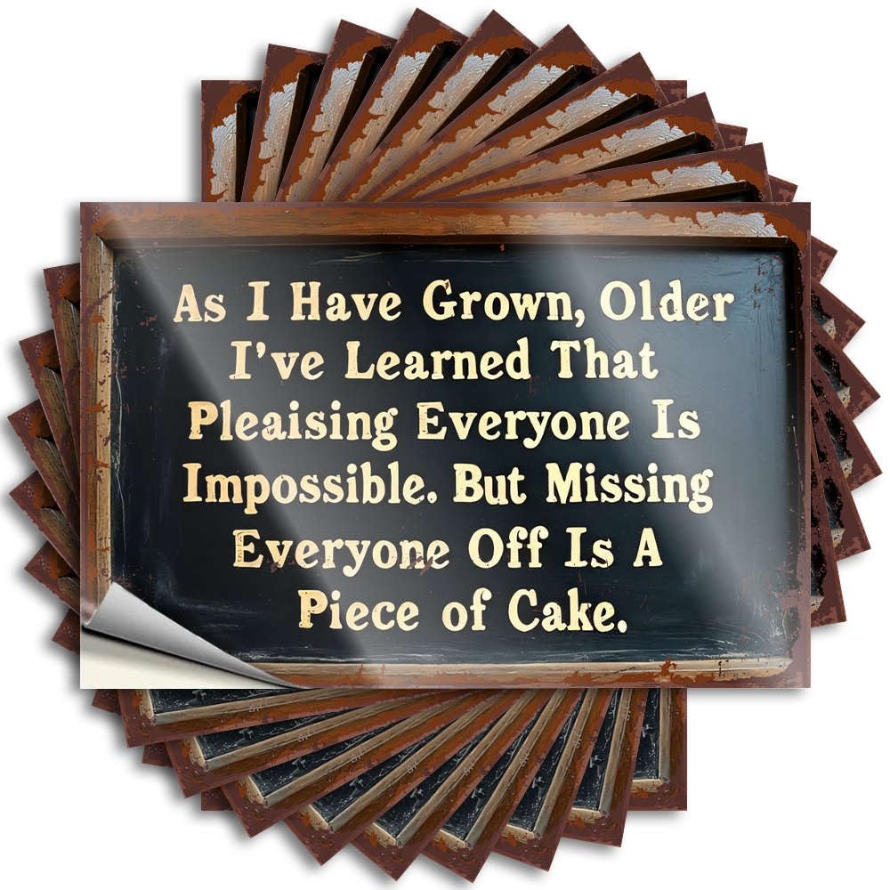 Decal - Western Bathroom Bottle Pleasing Everyone is Impossible for Gamer Funny Decor for Bar(8X12CM)