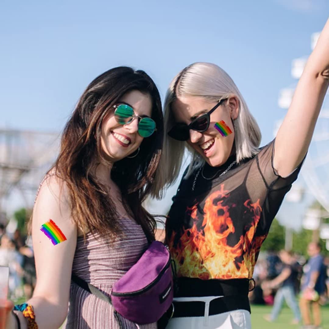 3x Regenbogen Schminkstifte - Pride Makeup Set Für LGBT Parties, 6 Farben