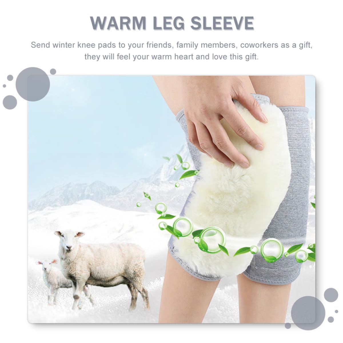 Gatuida Genouillère Protection Jambe Respirante Housse Genou Chaud Hiver pour Activités Sportives et Plein Air Ski Golf