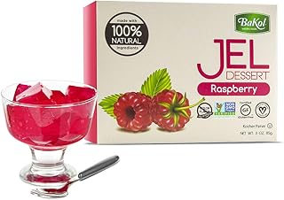 Bakol Jel Dessert - All Natural Vegan Dessert Mix - Kosher - Halal - No Artificial Sweeteners Flavors or Colors – Raspberry Flavor