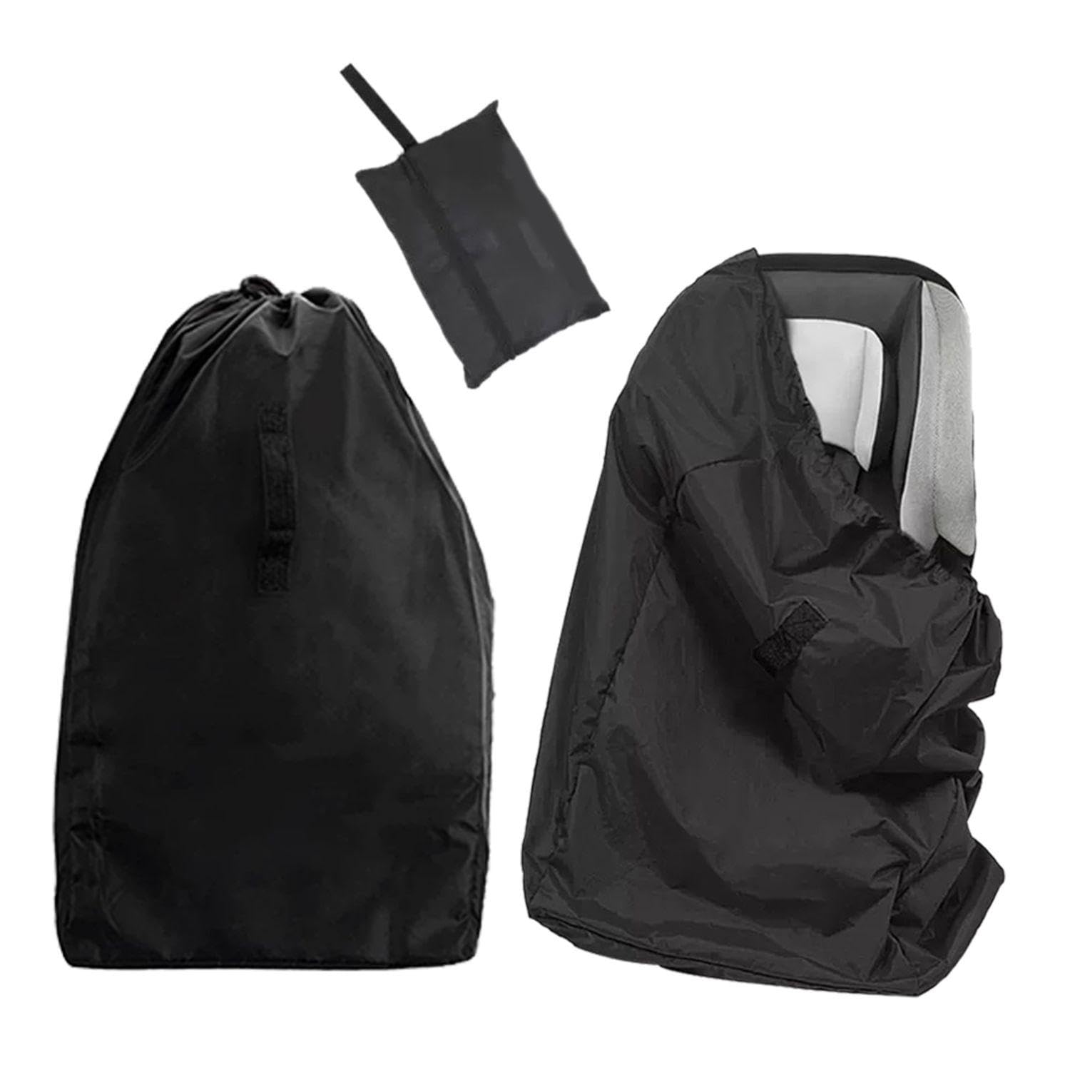 1 sacchetto di sicurezza nero 86x43 cm, tessuto Oxford, resistente all'acqua e alla polvere, multifunzionale, adatto per i viaggi, chiusura con cordoncino