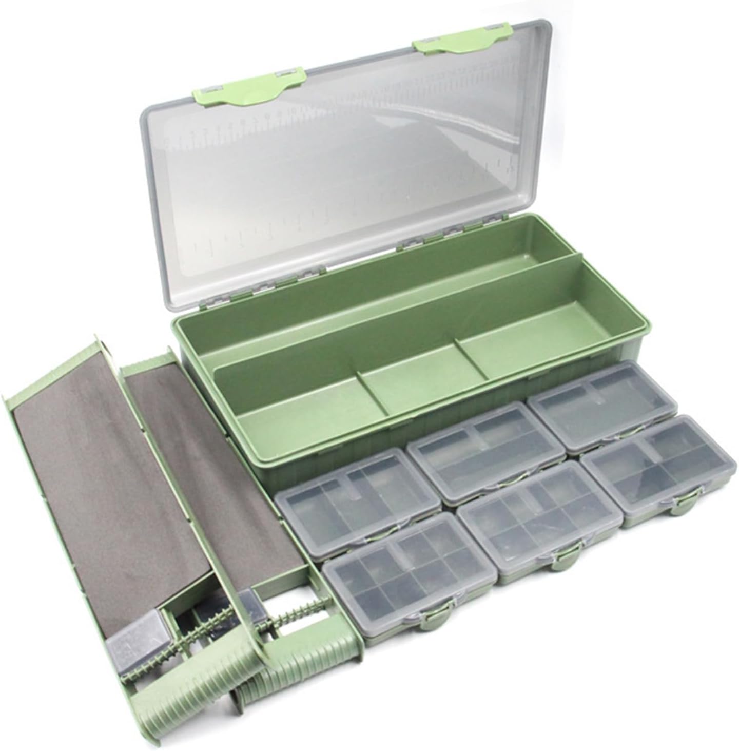 Tackle Box Clear Lid Multi Compartment Fishing Lures Baits Hook Storage Container Case Accessory Storage Box Small Part Container For Gear