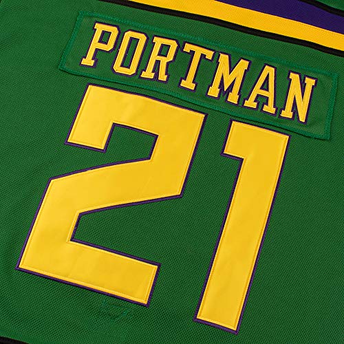 Yajun Dean Portman #21 Mighty Ducks Filme Hóquei no Gelo Moletom Masculino Respirável Manga Longa Ca
