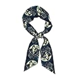 BSKGOHP Wolf Night Moon Print Scarf Women'S Fashion Square Neck Satin Scarfs For Bag Hair Scarves Gift