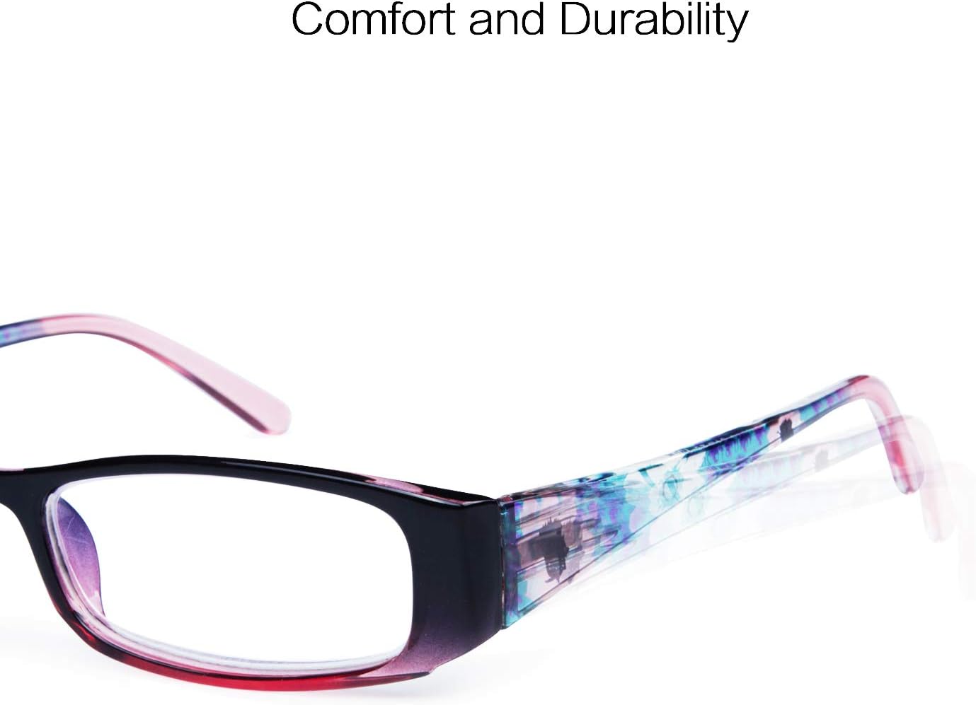 VVDQELLA Computer Reading Glasses, 2 Pair Blue Blocking Reading Glasses for UV Protection Anti Glare Spring Hinges Women & Men (Blue, 1.00)