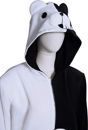 Miniatura 4 de Pijama unisex de oso Monokuma para adultos, disfraz de anime, disfraz de cosplay