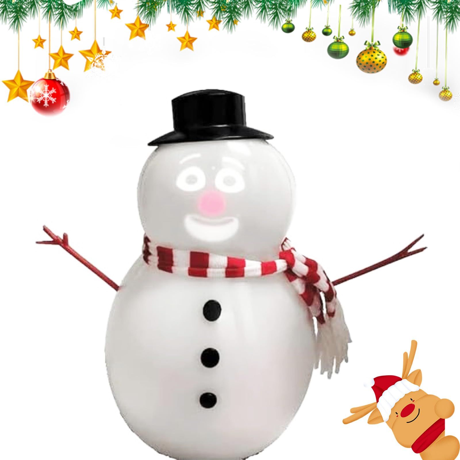 Pupazzo di neve animato parlante, decorazione natalizia plug-play con proiettore e altoparlante integrati, per display domestici, feste e festività small