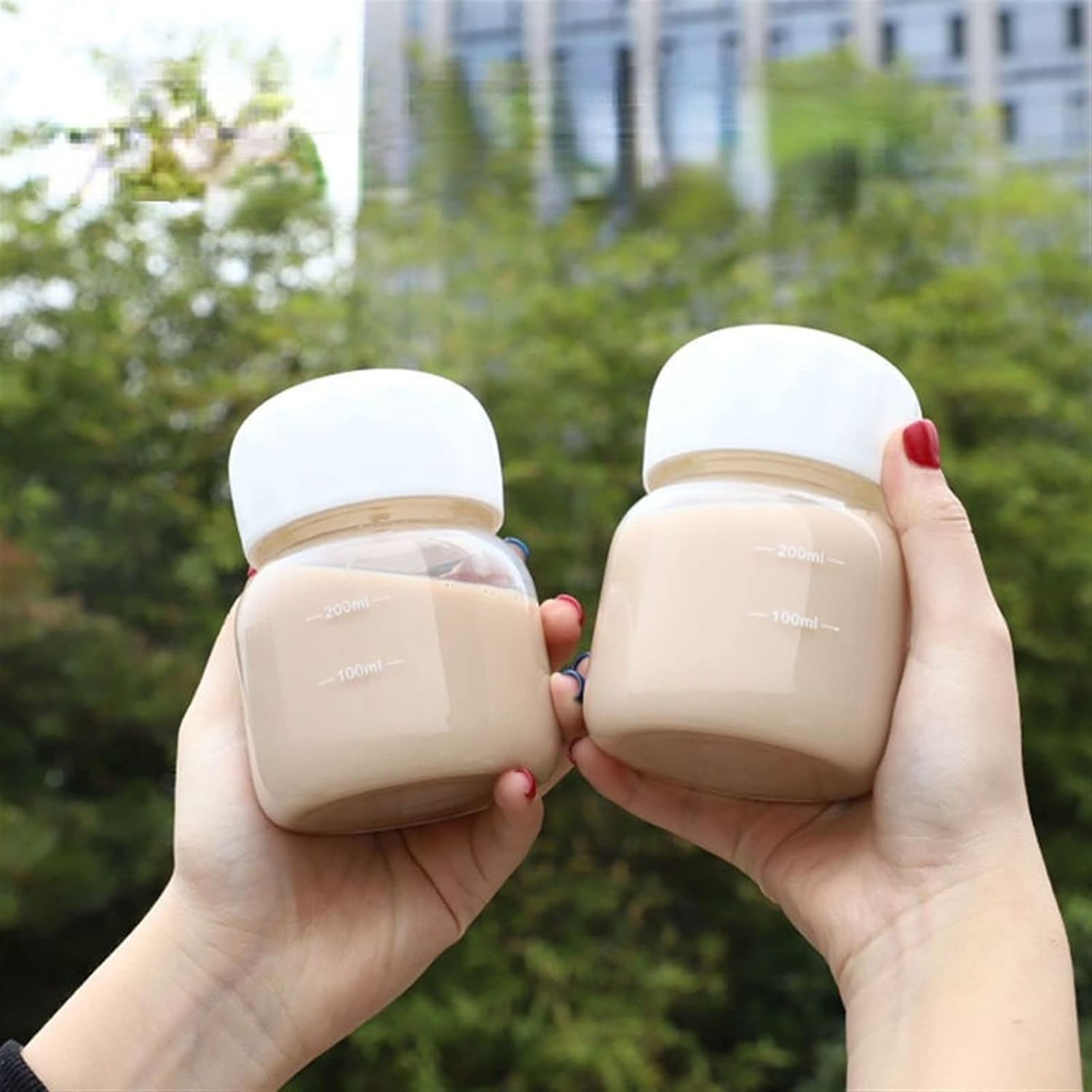 INLIMA Drinking Glasses Small Glass Water Bottles Portable Mini Heat Resistant Water Cup Drinking Bottle With Hand Rope Cups (Color : White)