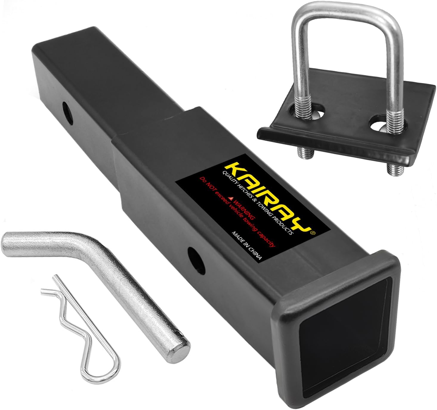 KAIRAY Trailer Hitch Extender, 2 Inch Receiver Tue Extension, 7 Inch Extension