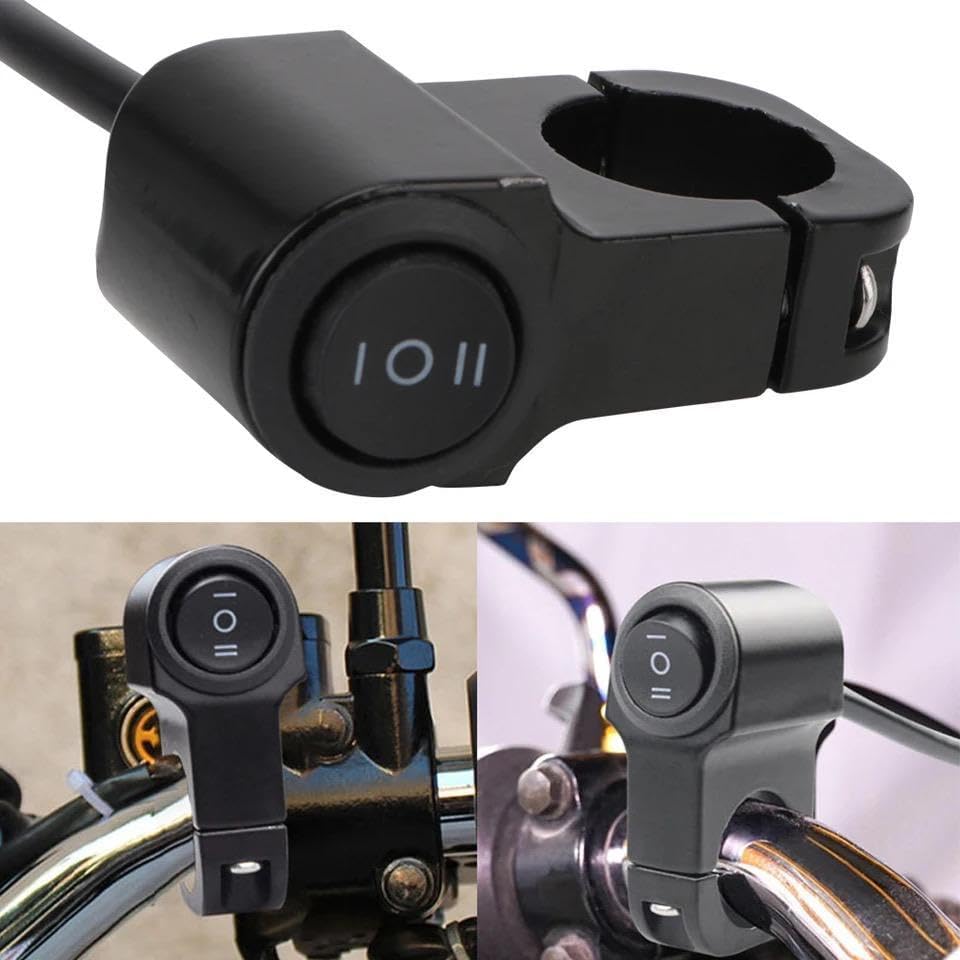 Vagary Motorcycle Handlebar Mount On-Off Button Switch Double Flash Dangerous Lamp Switch Controller Switch (1pc)-image-37