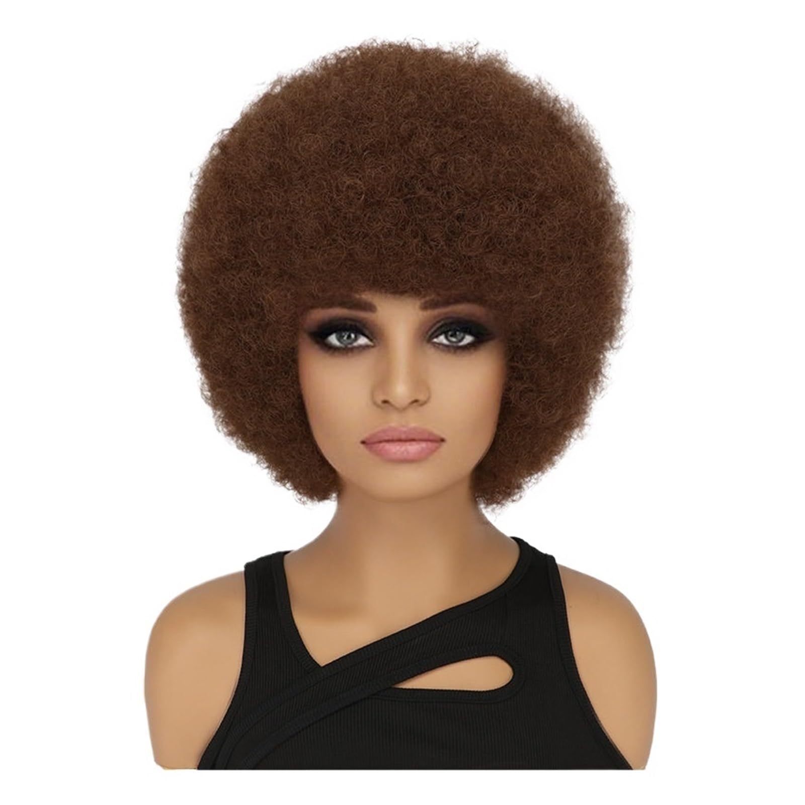 LIBANGRONG-888 Wigs Fluffy Retro Short Curly Hair Wig, Women's Full Head Cover, Personalized Styling Natural wig