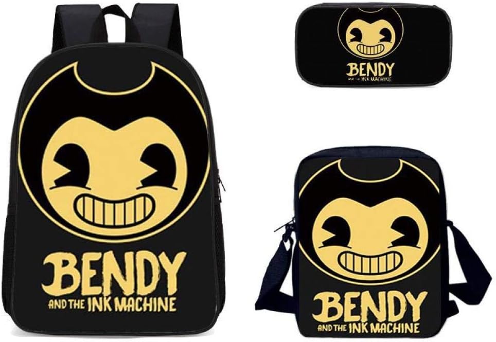 XuejiaThree-Piece Backpack Game Surrounding Combination School Bag Student Backpack Satchel Pen bag-Bandy-11_Three-Piece Suit