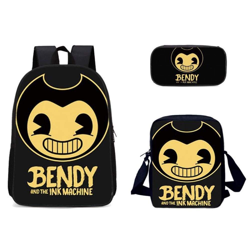 XuejiaThree-Piece Backpack Game Surrounding Combination School Bag Student Backpack Satchel Pen bag-Bandy-11_Three-Piece Suit