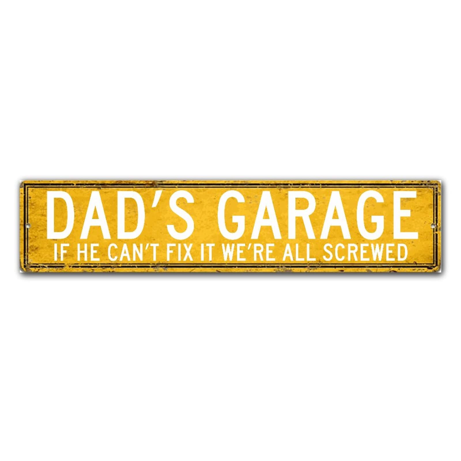 Plaque en bois Dad's Garage pour décorer l'atelier ou l'entrée