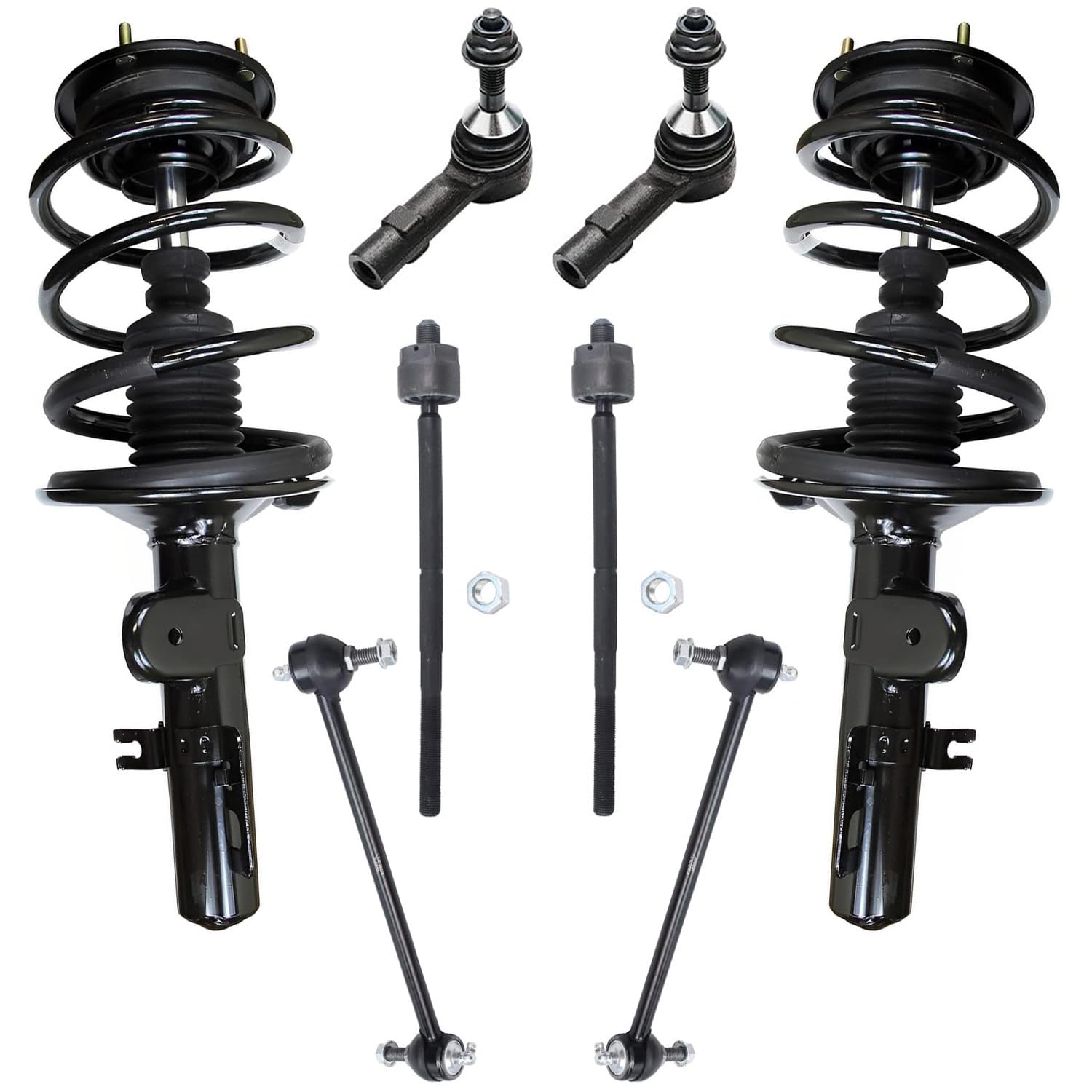 Detroit Axle - FWD Front 8pc Struts Kit for 2005-2007 Ford Five Hundred