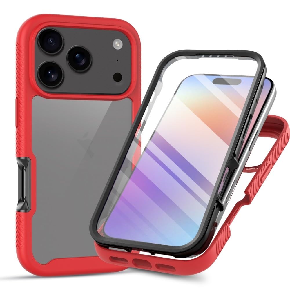Coque iPhone 15 rouge silicone rigide résistant aux chocs - 6