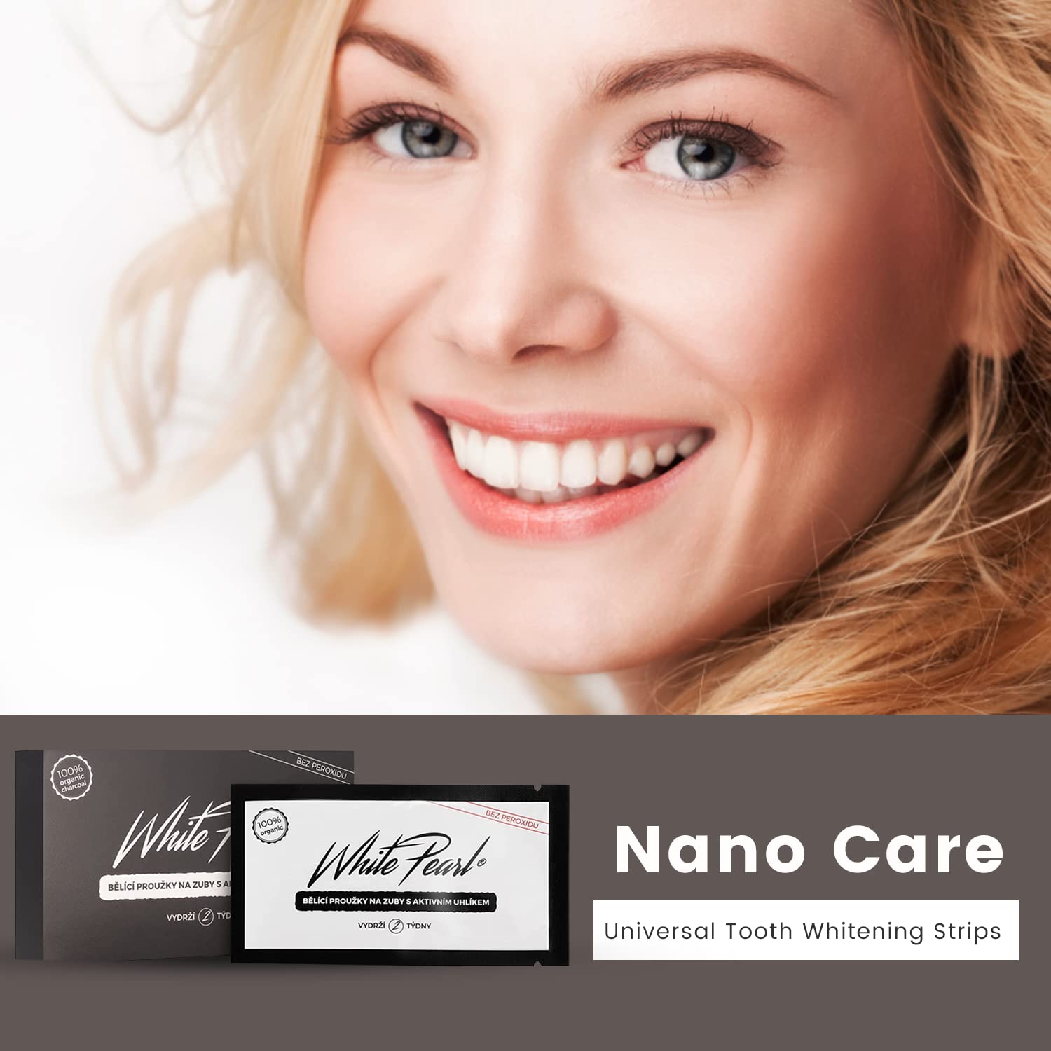 White Pearl Charcoal teeth whitening strips