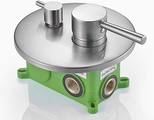 Miniatura 8 de Juego de grifos de ducha de níquel cepillado, boquilla de cascada de alto flujo y ducha de lluvia de alta presión, SUMERAIN