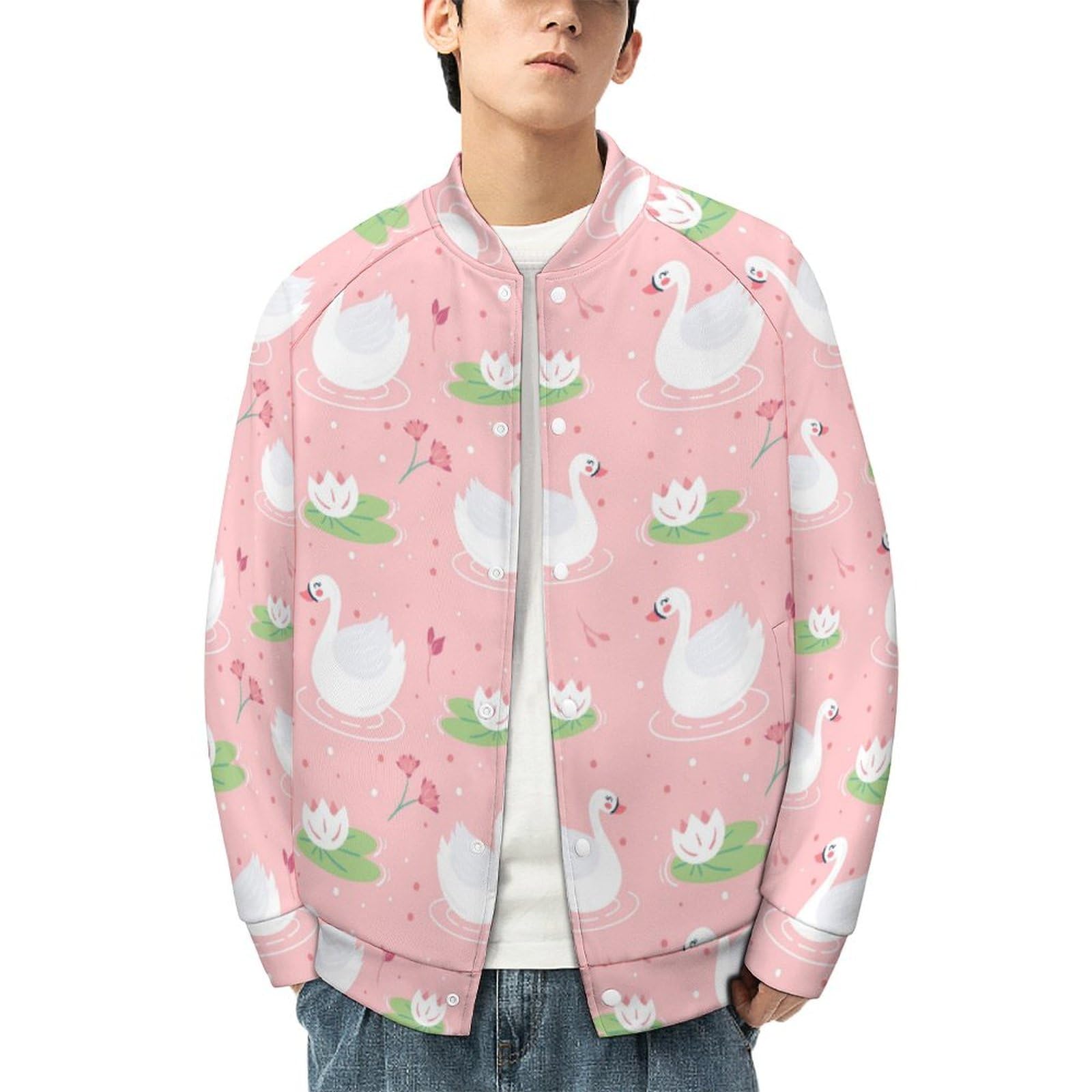 スタジャンメンズ ピンク ジャンパー メンズ ピンク系 Louis Vuitton