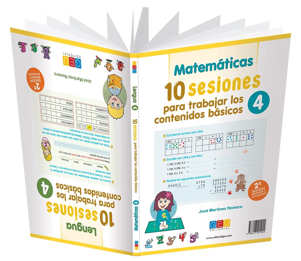 Lengua y Matemáticas 4º Primaria: 10 Sesiones para trabajar los contenidos básicos