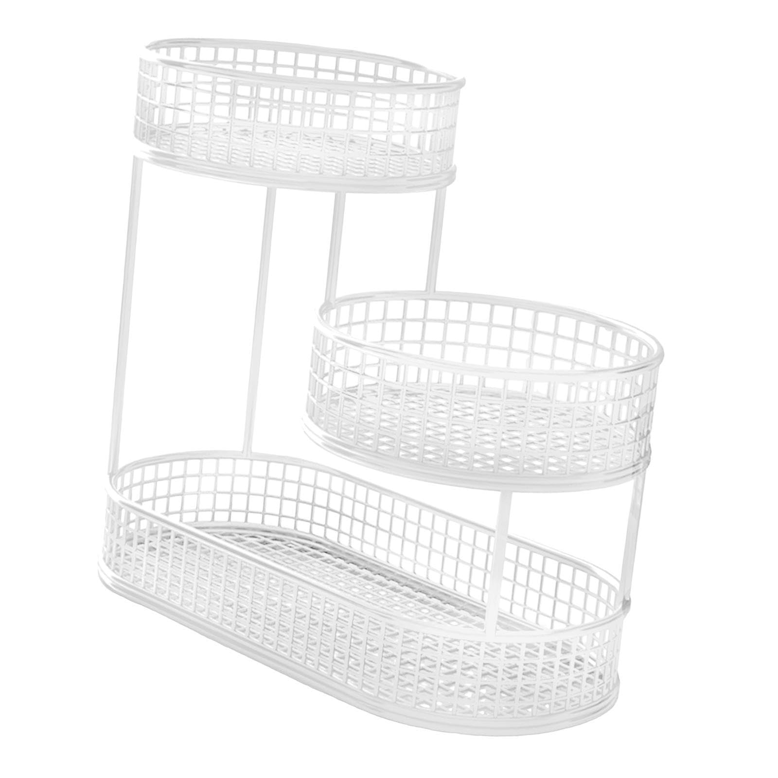 ALCXAZS Modern Multi Tier Vegetable Storage Bowl Metal Wire Fruit Basket