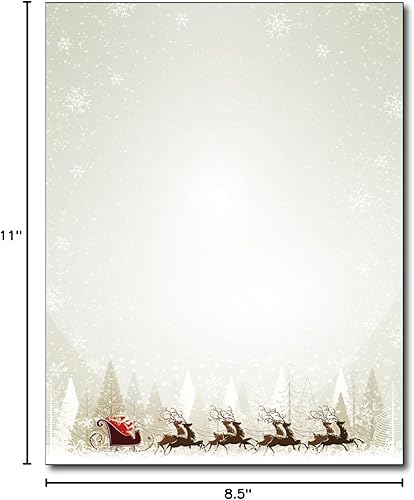 Miniatura 2 de Papel de Navidad Santa y renos – 80 hojas