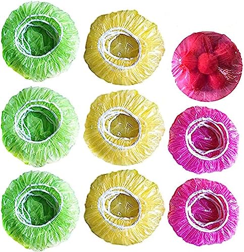 60 Pièces Bol Alimentaire Covers Couverture Alimentaire Coloré Réutilisable Stockage élastique Couvre Bol en Plastique Covers Couvre Plaque Plat pour La Famille De Pique-Nique en Plein Air