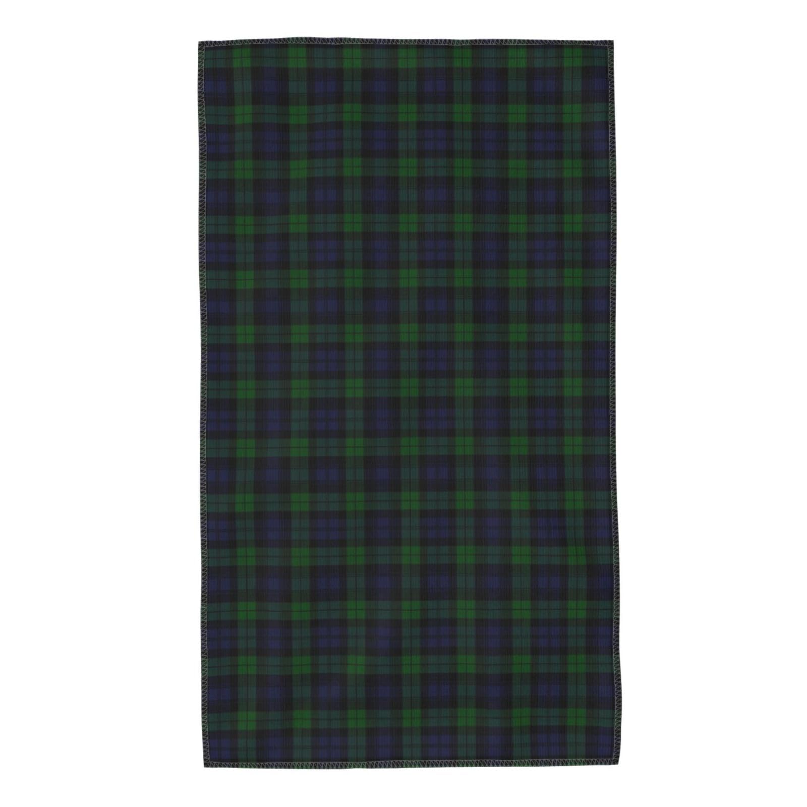 Anceky Black Watch Tartan Plaid Towels Absorbent Quick Drying Hand Towels for Face Hair Bath 27.5x16in