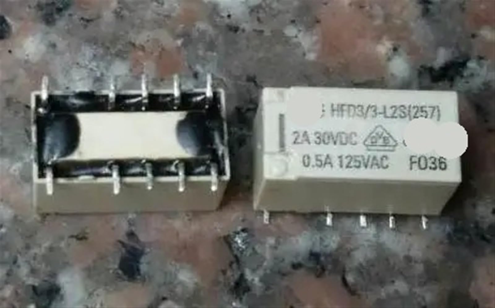 Relé HFD3 2.4-L2S(257) TX2-L2-2A de 10 pines para placas base 4