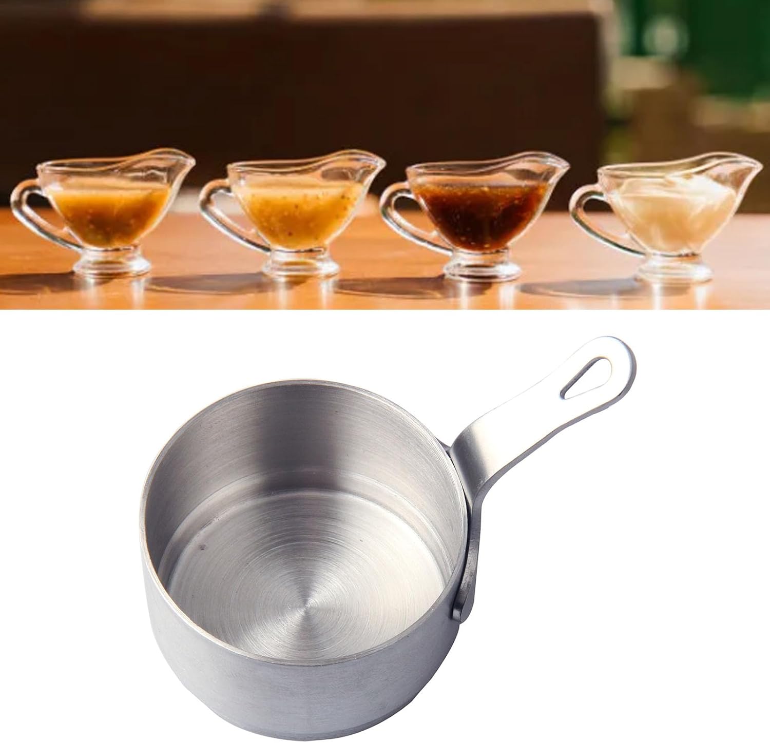 Stainless Steel Ramekins, Mini Dipping Sauce Cups with Handle, Ideal Condiment Containers for Restaurants (Small)