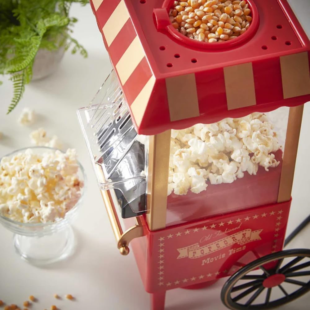 Namvo Elektryczna maszyna do popcornu, domowy ?wie?y popcorn w mniej ni? 3 minuty, wykorzystuje gor?ce powietrze, zdejmowana os?ona, imprezy, wieczory filmowe, przyj?cie urodzinowe