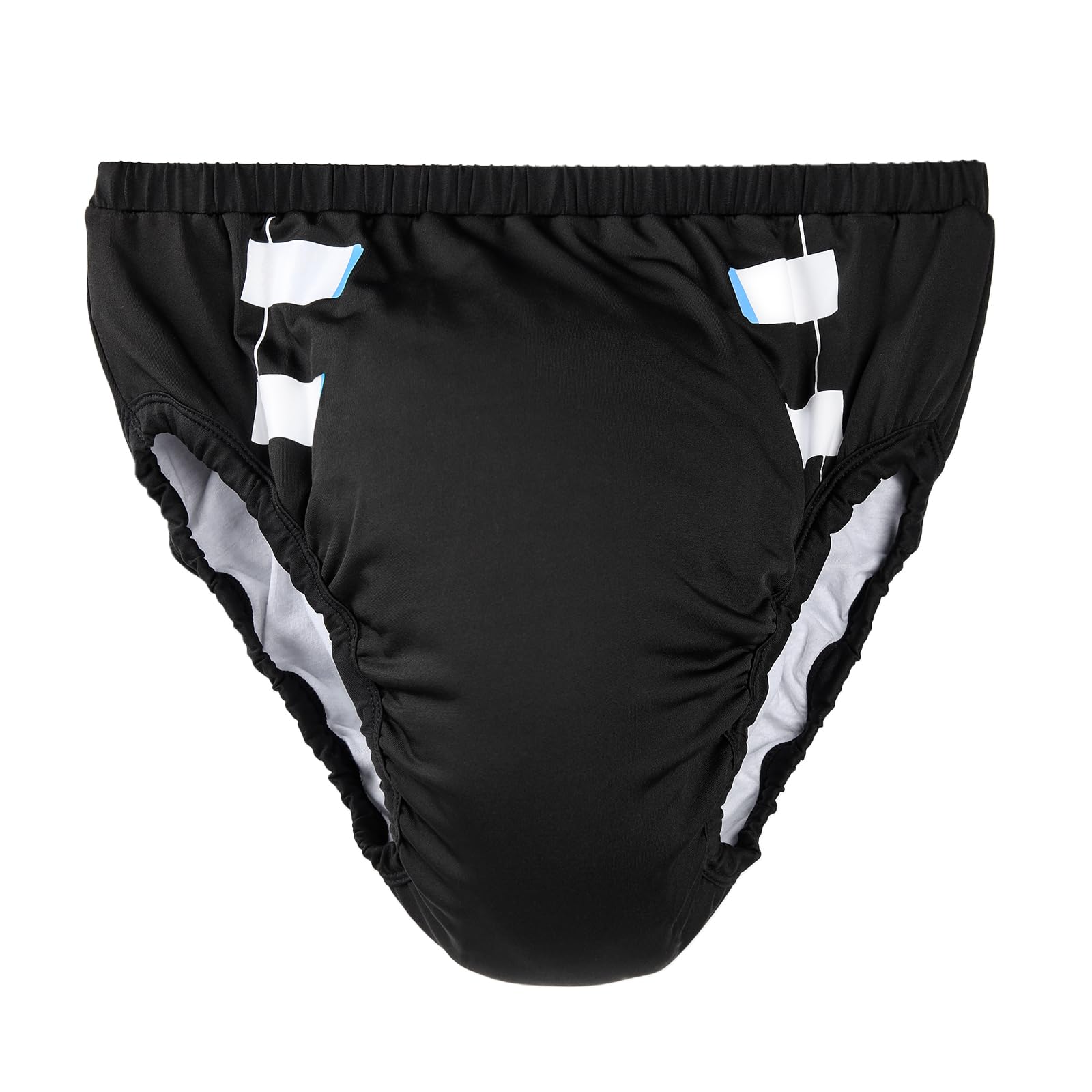 LittleForBig Miękka, jedwabista bielizna, wygodne, nadające się do prania, wielokrotnego użytku, spodnie treningowe Primary Comfort Cloth dla dorosłych Czarne XS