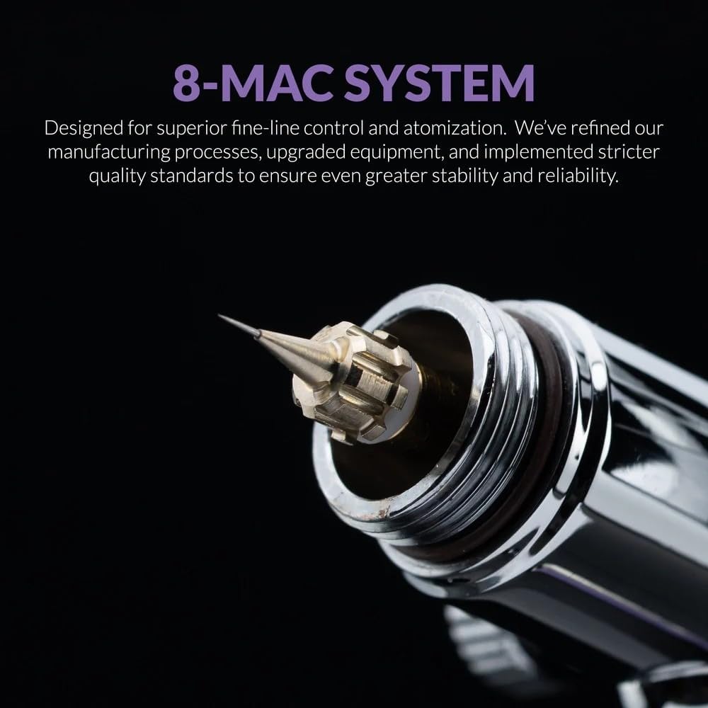 Gaahleri Airbrush Ace Series GHAC-Swallowtail Side Airbrush, Side Feed & Siphon Feed, 2/3 OZ Cup with 1 OZ Siphon Cup, 0.28mm & 0.5mm with Fan Cap, Air Brush Set Model Coloring, Art Painting - Image 7