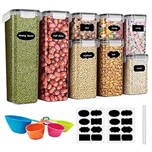 Baozun Vorratsdosen Müslidosen Aufbewahrungsbox Küche Luftdicht Frischhaltedose Behälter aus Plastik Mit Deckel…