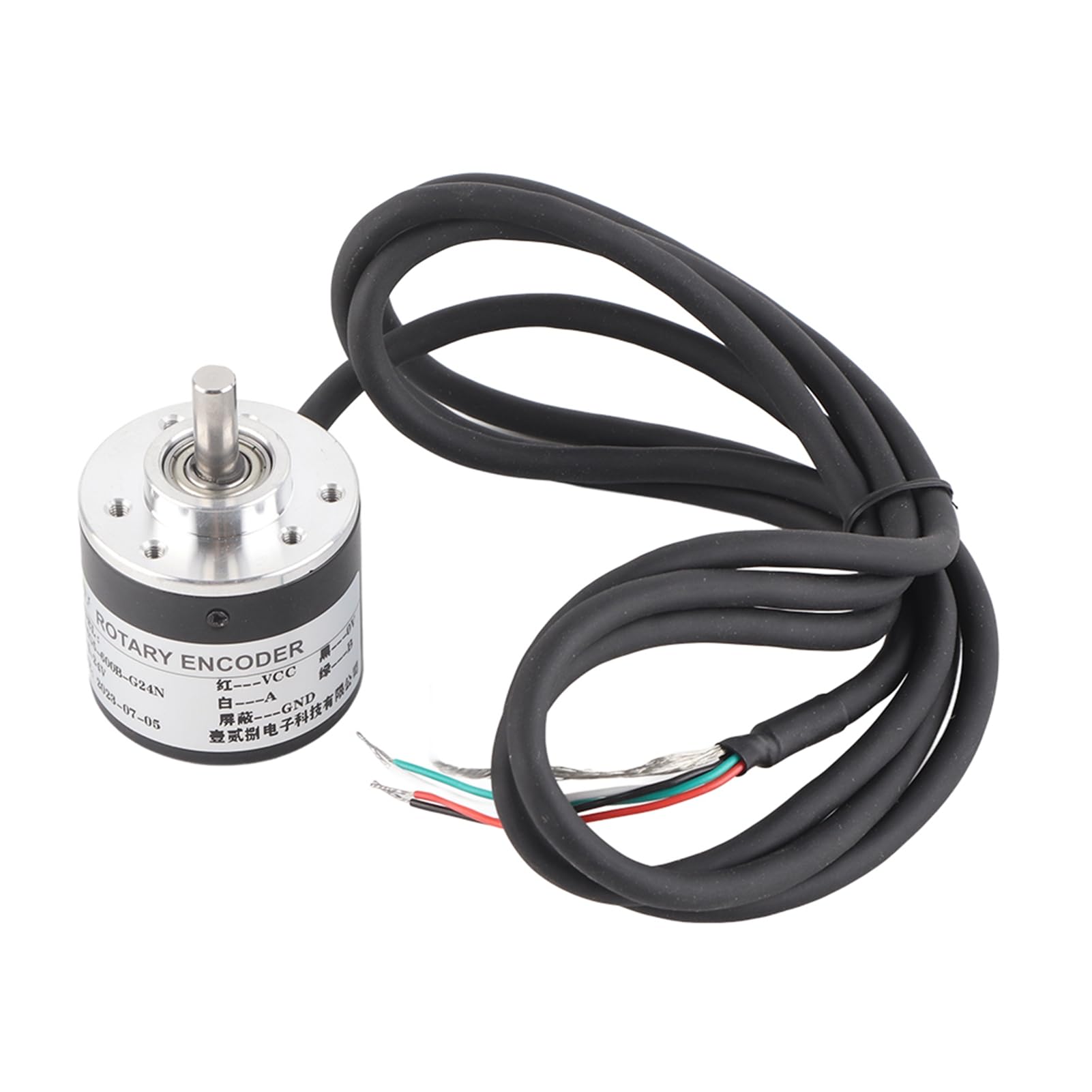 Encodeur 600 P/R 5V-24V, codeur rotatif incrémental photoélectrique à 2 phases 6mm, utilisé pour mesurer la vitesse de rotation, l'angle et l'accélération de l'objet