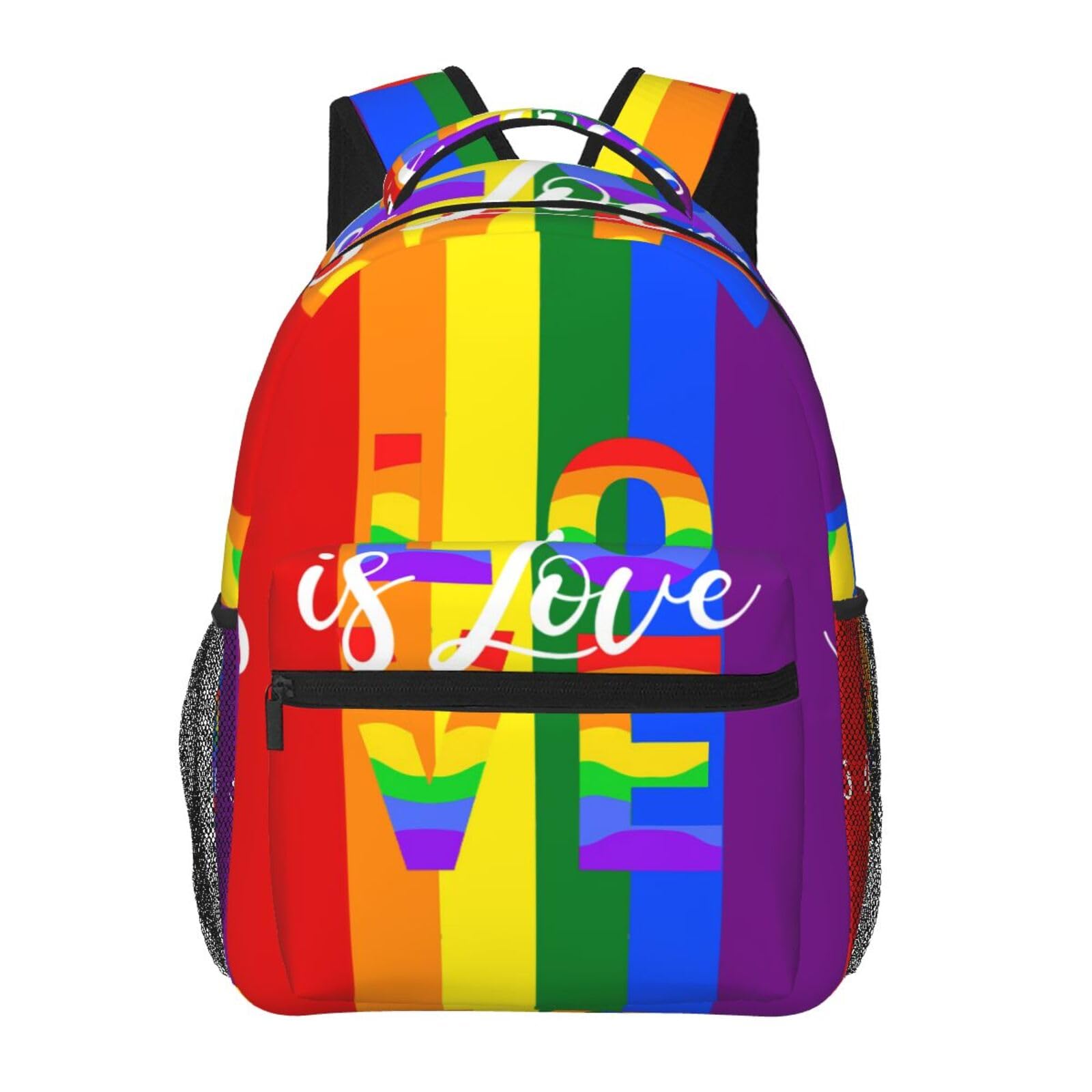Cyanlit Unisex Black Pride Month Lgbtq Gay Pride Ally Pattern Backpack For Women Men Lightweight Travel Backpack For Work Hiking Gym Picnic