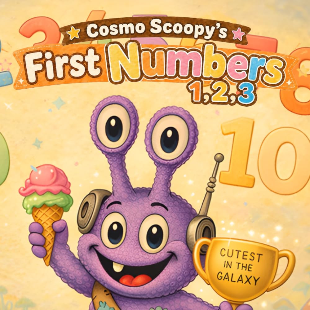Cosmo Scoopy’s First Numbers 1,2,3: Count, Trace, and Learn Numbers from 1 to 10 with Cosmo Scoopy (cosmo-scoopy (english edition))