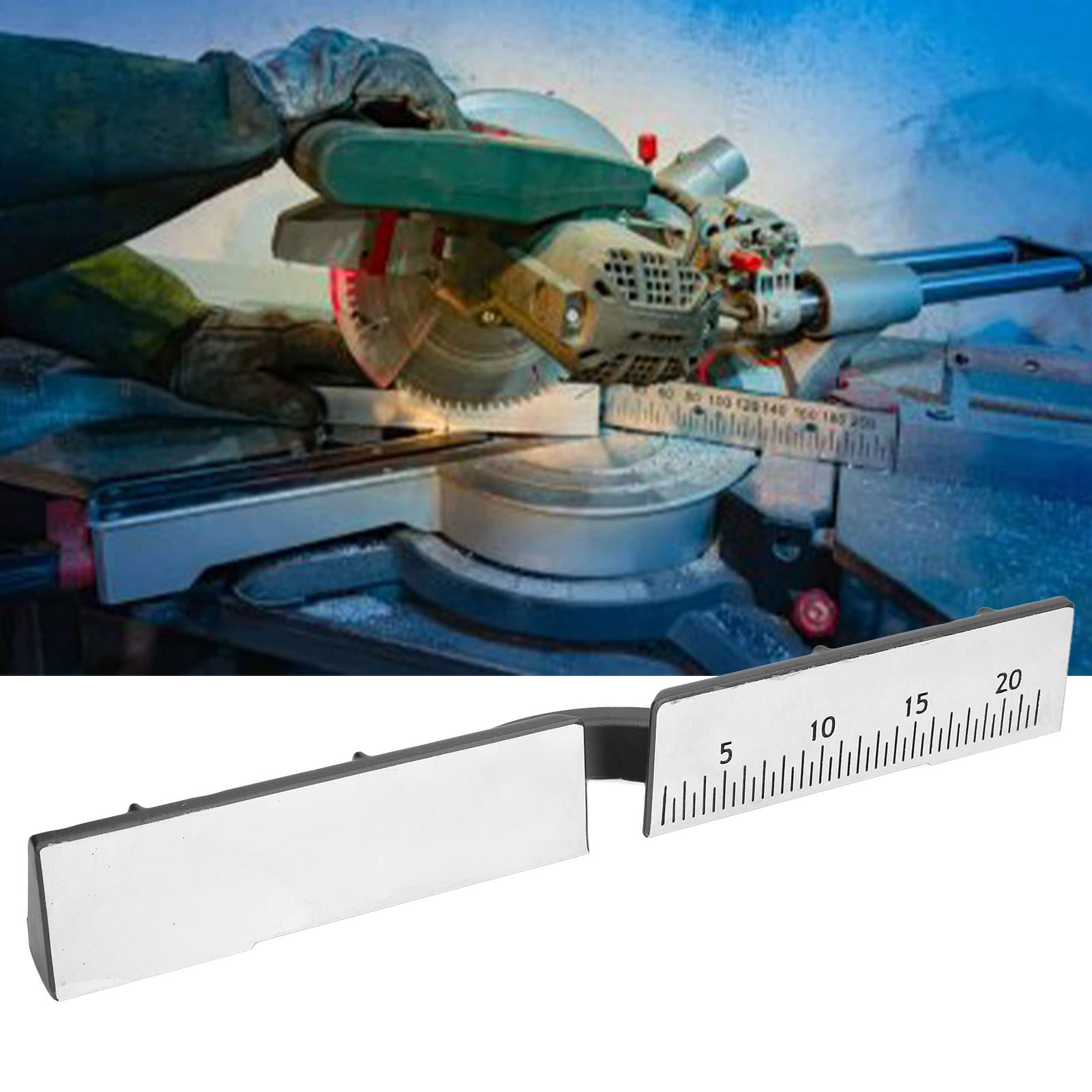 Respicefinem – Déflecteur de Scie à Onglet Support en Carbure Cémenté avec Échelle pour Machine à Scier l'Aluminium de 10 Pouces