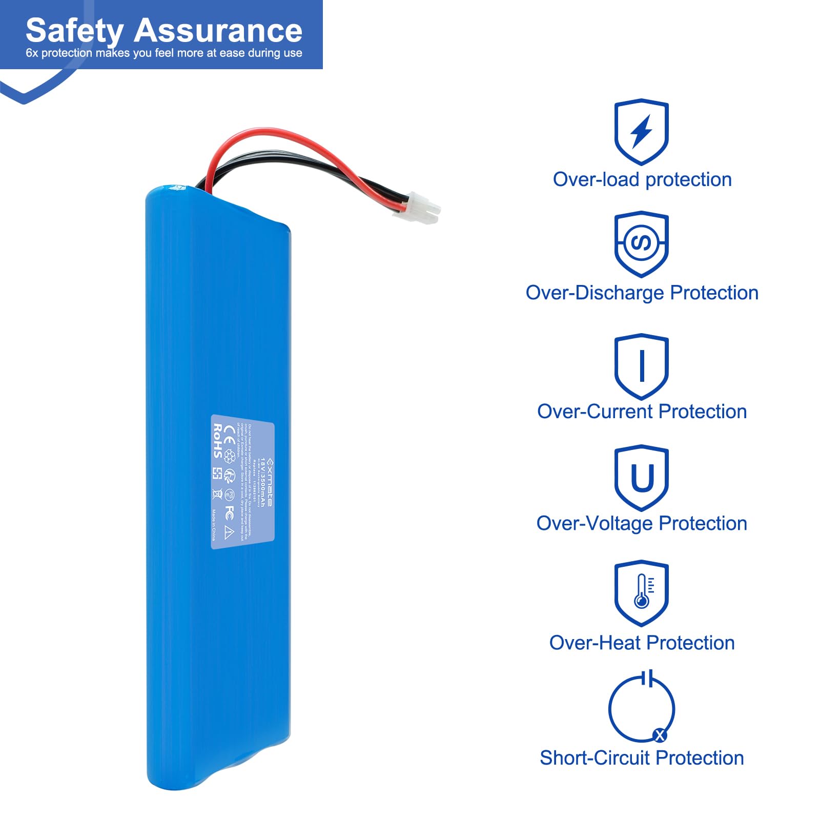 Exmate Akumulator 18 V NiMH 3500 mAh kompatybilny z Husqvarna Automower 210AC, 210C, 220AC, 230ACX, 260ACX, G2 (2004-2006), Husqvarna Automower SH