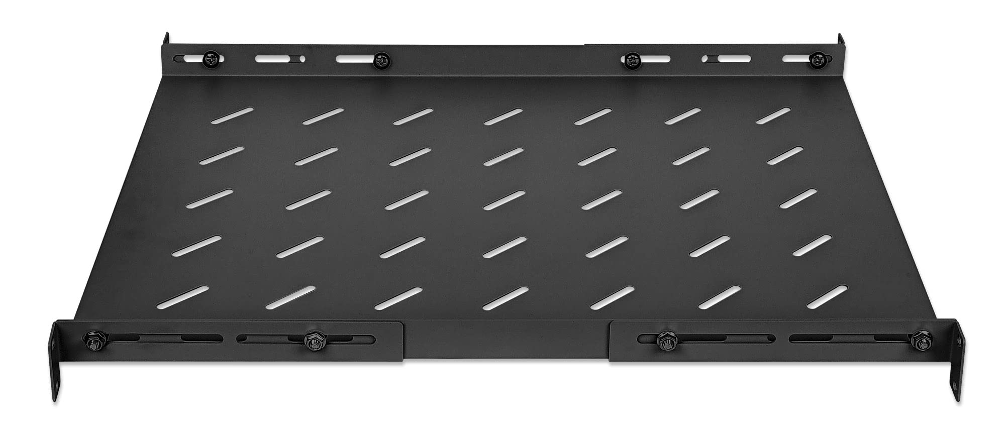 Intellinet 714112 Étagère fixe avec profondeur réglable de 550 à 750 mm 1U noir