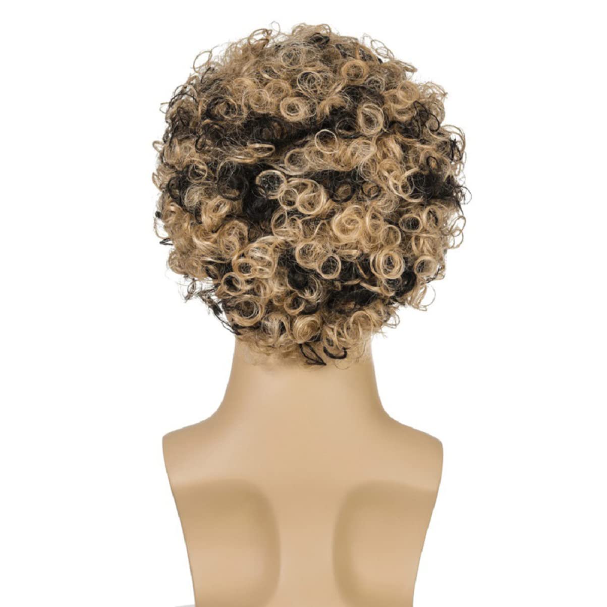 FOMIYES Lot De 2 Perruques Courtes Et Bouclées Pour Homme Postiche Élégant Et Tendance Noir Et Marron